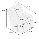 Modern Style Manual Recliner With Square Arms And Tufted Design