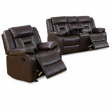 Living Room Set With Pillow Armrest And Tufted Backrest
