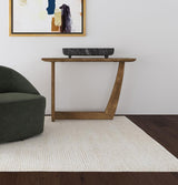 Fletcher Oval Solid Mango Wood Entryway Console Table Brown - 930030