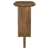 Fletcher Oval Solid Mango Wood Entryway Console Table Brown - 930030