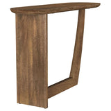 Fletcher Oval Solid Mango Wood Entryway Console Table Brown - 930030