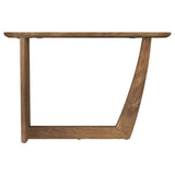 Fletcher Oval Solid Mango Wood Entryway Console Table Brown - 930030