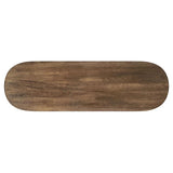 Fletcher Oval Solid Mango Wood Entryway Console Table Brown - 930030