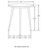 Acheson Round Marble Top Side Table White and Gold - 930060