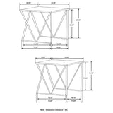 Bette 2-piece Marble Top Nesting Table Set White and Gold - 930075