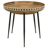 Ollie 2-piece Solid Wood Bone Inlay Nesting Table Natural - 930193