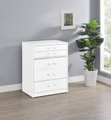 Danbury 3-drawer Makeup Vanity & Stool Set White High Gloss - 930208