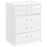 Danbury 3-drawer Makeup Vanity & Stool Set White High Gloss - 930208