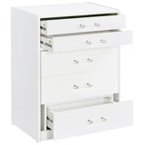 Danbury 3-drawer Makeup Vanity & Stool Set White High Gloss - 930208