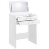 Danbury 3-drawer Makeup Vanity & Stool Set White High Gloss - 930208