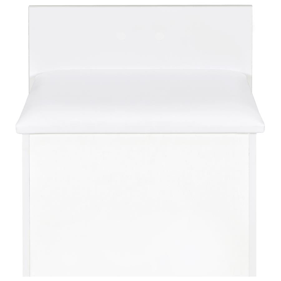 Danbury 3-drawer Makeup Vanity & Stool Set White High Gloss - 930208