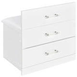 Danbury 3-drawer Makeup Vanity & Stool Set White High Gloss - 930208