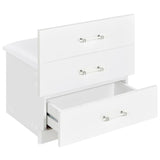 Danbury 3-drawer Makeup Vanity & Stool Set White High Gloss - 930208