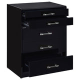 Danbury 3-drawer Makeup Vanity & Stool Set Black High Gloss - 930209
