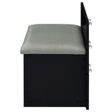 Danbury 3-drawer Makeup Vanity & Stool Set Black High Gloss - 930209