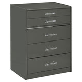 Danbury 3-drawer Makeup Vanity & Stool Set Grey High Gloss - 930210