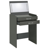 Danbury 3-drawer Makeup Vanity & Stool Set Grey High Gloss - 930210