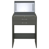 Danbury 3-drawer Makeup Vanity & Stool Set Grey High Gloss - 930210