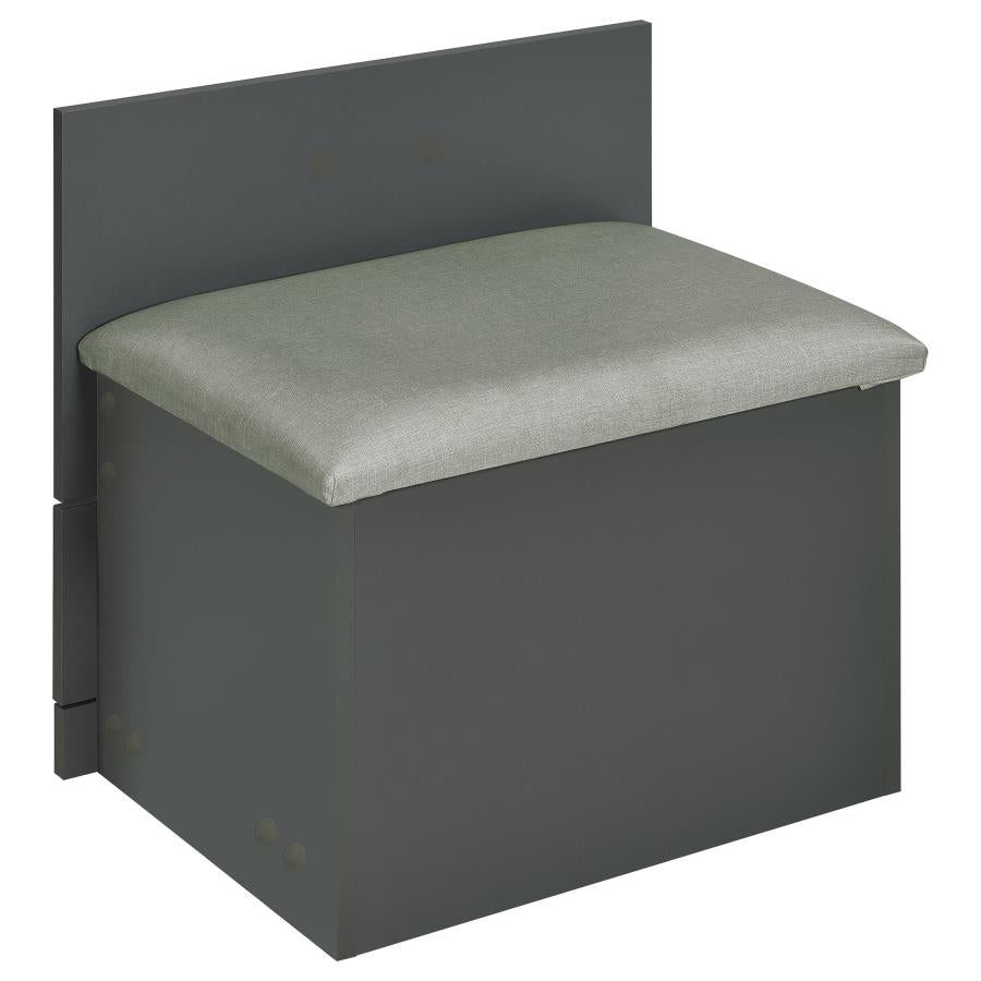 Danbury 3-drawer Makeup Vanity & Stool Set Grey High Gloss - 930210