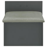 Danbury 3-drawer Makeup Vanity & Stool Set Grey High Gloss - 930210