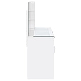 Flora 2-drawer Vanity Set with LED Mirror White High Gloss - 930218