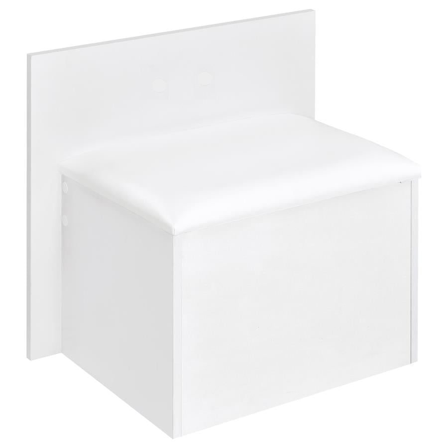 Flora 2-drawer Vanity Set with LED Mirror White High Gloss - 930218