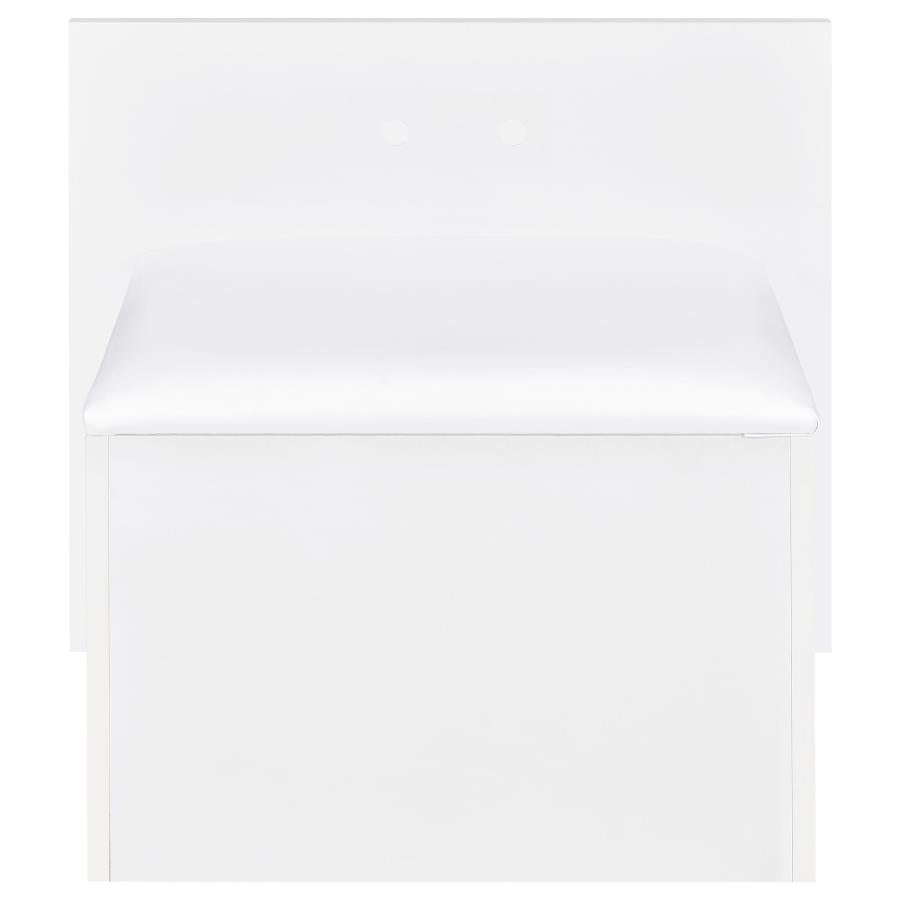 Flora 2-drawer Vanity Set with LED Mirror White High Gloss - 930218