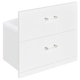 Flora 2-drawer Vanity Set with LED Mirror White High Gloss - 930218