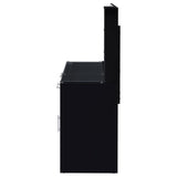 Flora 2-drawer Vanity Set with LED Mirror Black High Gloss - 930219