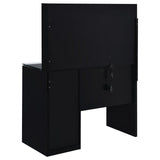 Flora 2-drawer Vanity Set with LED Mirror Black High Gloss - 930219