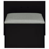Flora 2-drawer Vanity Set with LED Mirror Black High Gloss - 930219