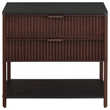Zimmerlee 2-drawer Side Table with Shelf Rust Brown - 930221