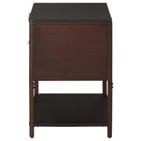 Zimmerlee 2-drawer Side Table with Shelf Rust Brown - 930221