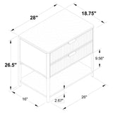 Zimmerlee 2-drawer Side Table with Shelf Rust Brown - 930221