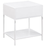 Amherst 1-drawer Radio Weave Cane Metal Bedside Table White - 930236