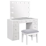 Regina Makeup Vanity Table Set with Lighting White - 930245