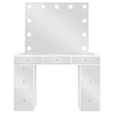 Regina Makeup Vanity Table Set with Lighting White - 930245