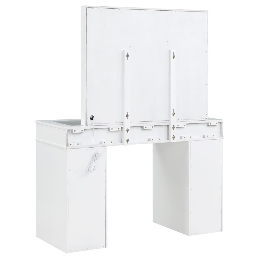 Regina Makeup Vanity Table Set with Lighting White - 930245