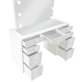 Regina Makeup Vanity Table Set with Lighting White - 930245