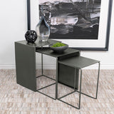 Imez 3-piece Rectangular Metal Nesting Table Set Grey - 930250
