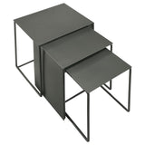 Imez 3-piece Rectangular Metal Nesting Table Set Grey - 930250