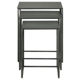 Imez 3-piece Rectangular Metal Nesting Table Set Grey - 930250