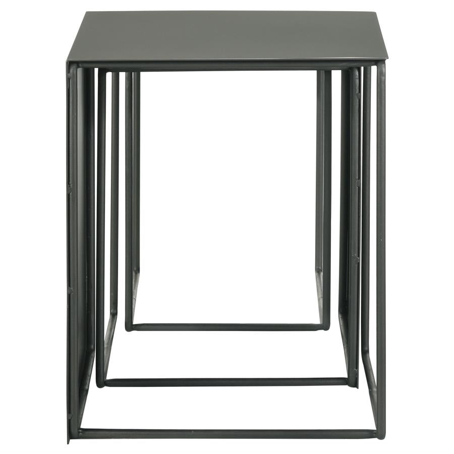 Imez 3-piece Rectangular Metal Nesting Table Set Grey - 930250
