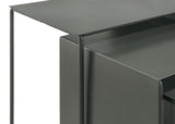 Imez 3-piece Rectangular Metal Nesting Table Set Grey - 930250