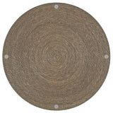 Halden Round Woven Seagrass Accent Side Table Light Brown - 930270