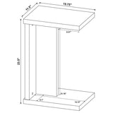 Clower Engineered Wood C-Shaped Sofa Side Table Light Oak - 930275
