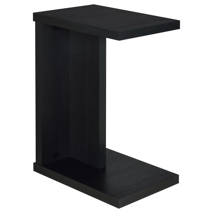 Clower Engineered Wood C-Shaped Sofa Side Table Black - 930276