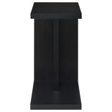 Clower Engineered Wood C-Shaped Sofa Side Table Black - 930276