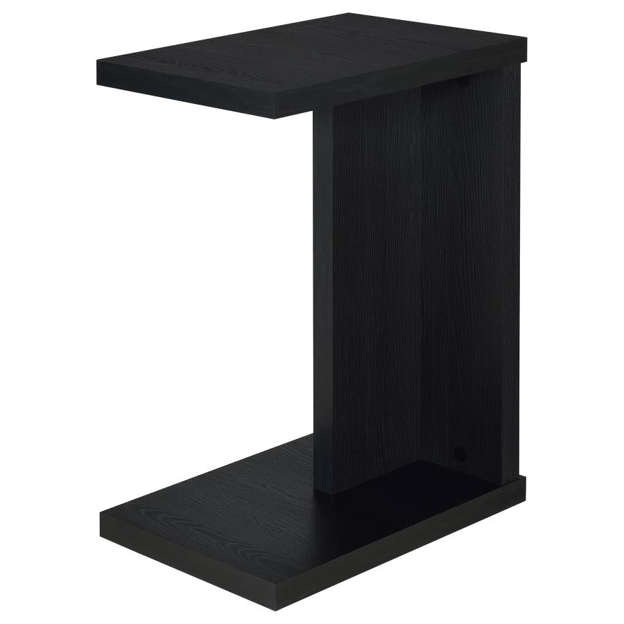 Clower Engineered Wood C-Shaped Sofa Side Table Black - 930276
