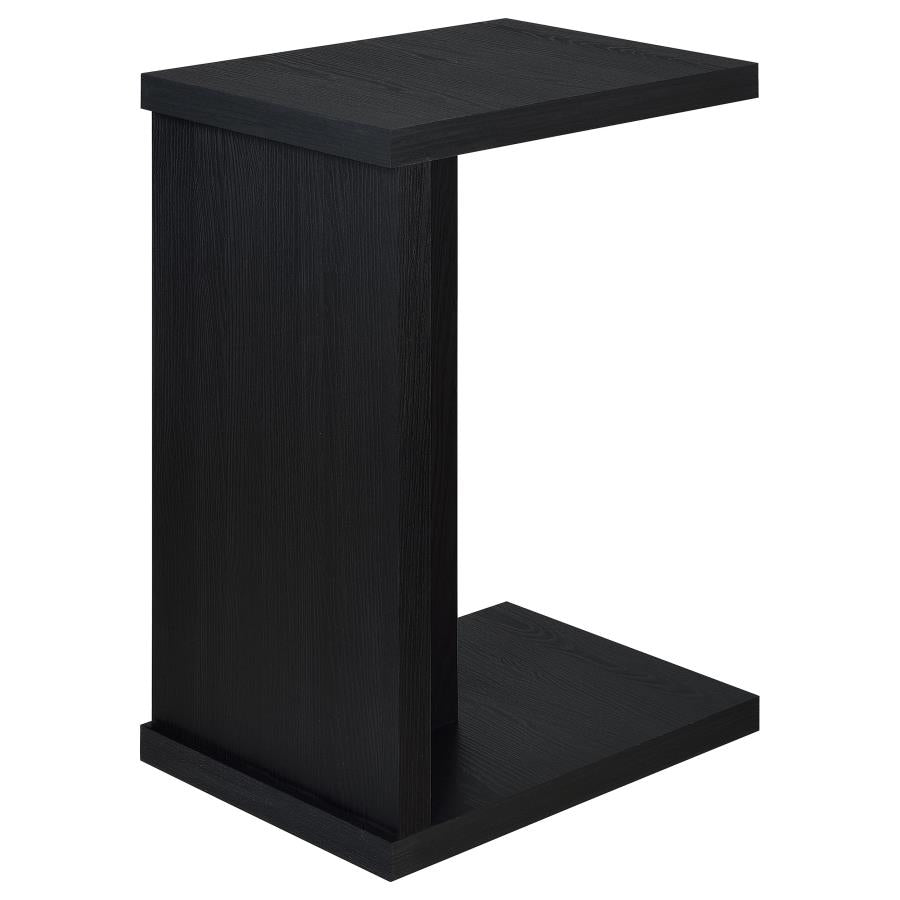 Clower Engineered Wood C-Shaped Sofa Side Table Black - 930276